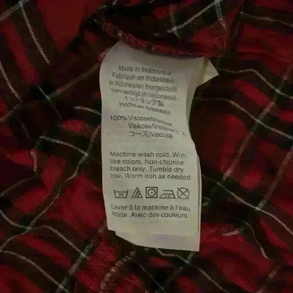 Madewell Red Plaid Blouse - Picture 2 of 5